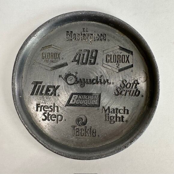 Clorox Co 75th Anniversary Advertisement Pewter (3) Drink Coasters Cork Backing - Picture 6 of 16